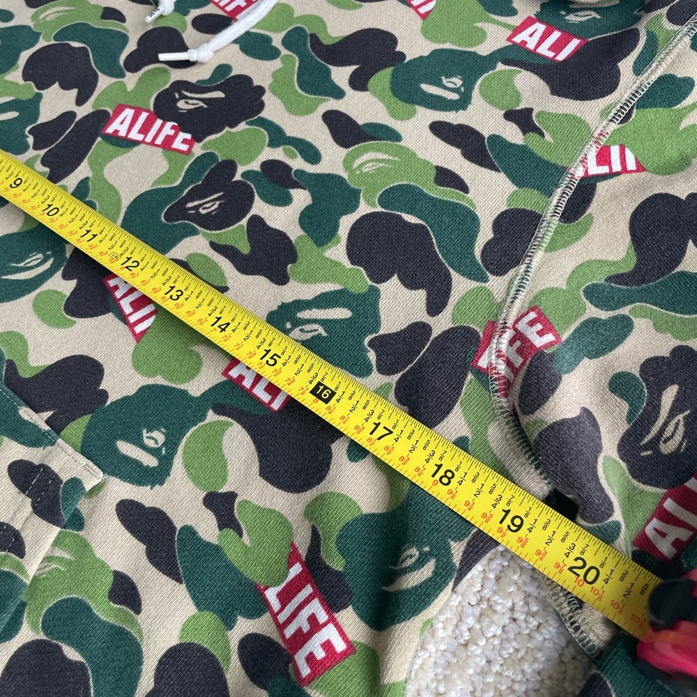 MINT Bape X Alife ABC Camo Pullover Shark Hoodie Size Medium A Bathing Ape Rare - Picture 6 of 15